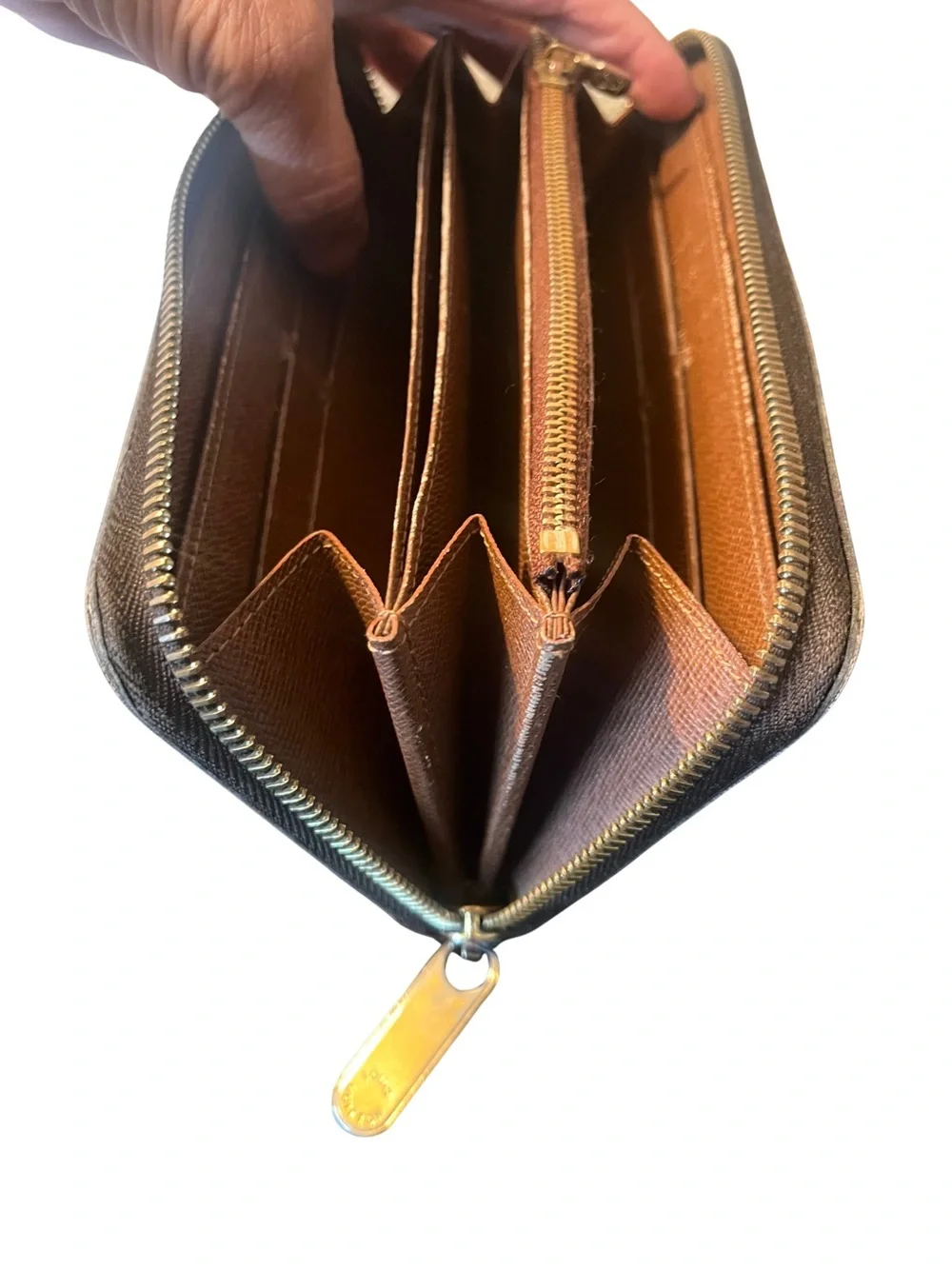 Louis Vuitton Brown Monogram Zip Wallet